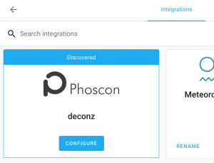 Integrate Phoscon devices to Home Assistant