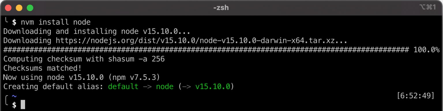 nvm install node v11.4.0