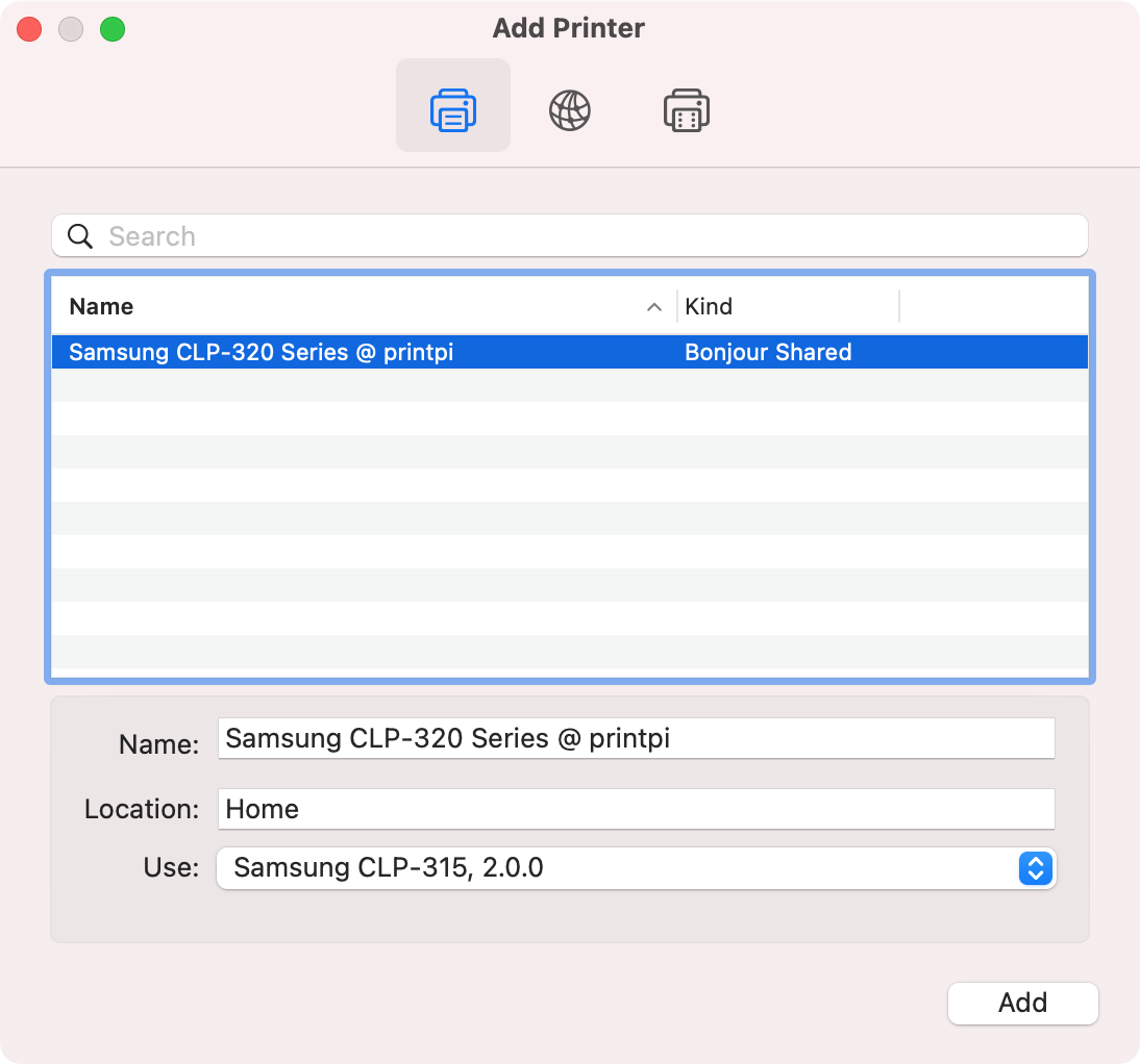 samsung clp-320 driver for mac