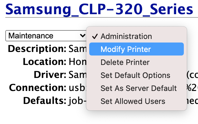 samsung clp-320 printer driver for mac